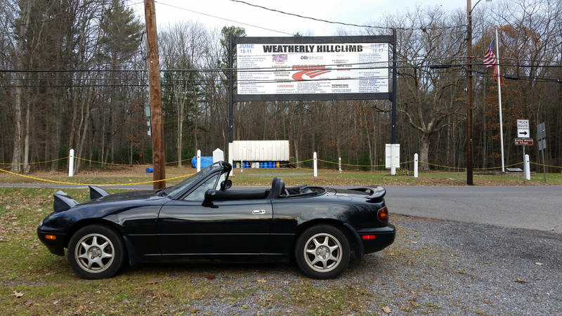 At the base of the Weatherly Hillclimb. I drove up and down the course. It is absurd considering that it’s a public road.